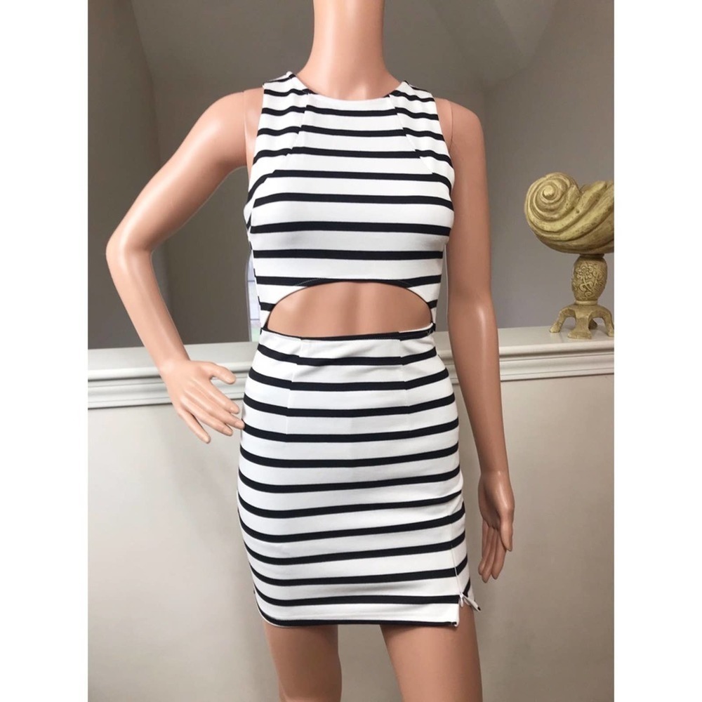 Sabo Skirt, black and white bodycon dress …     #029-0007